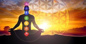 Chakras and flower of life